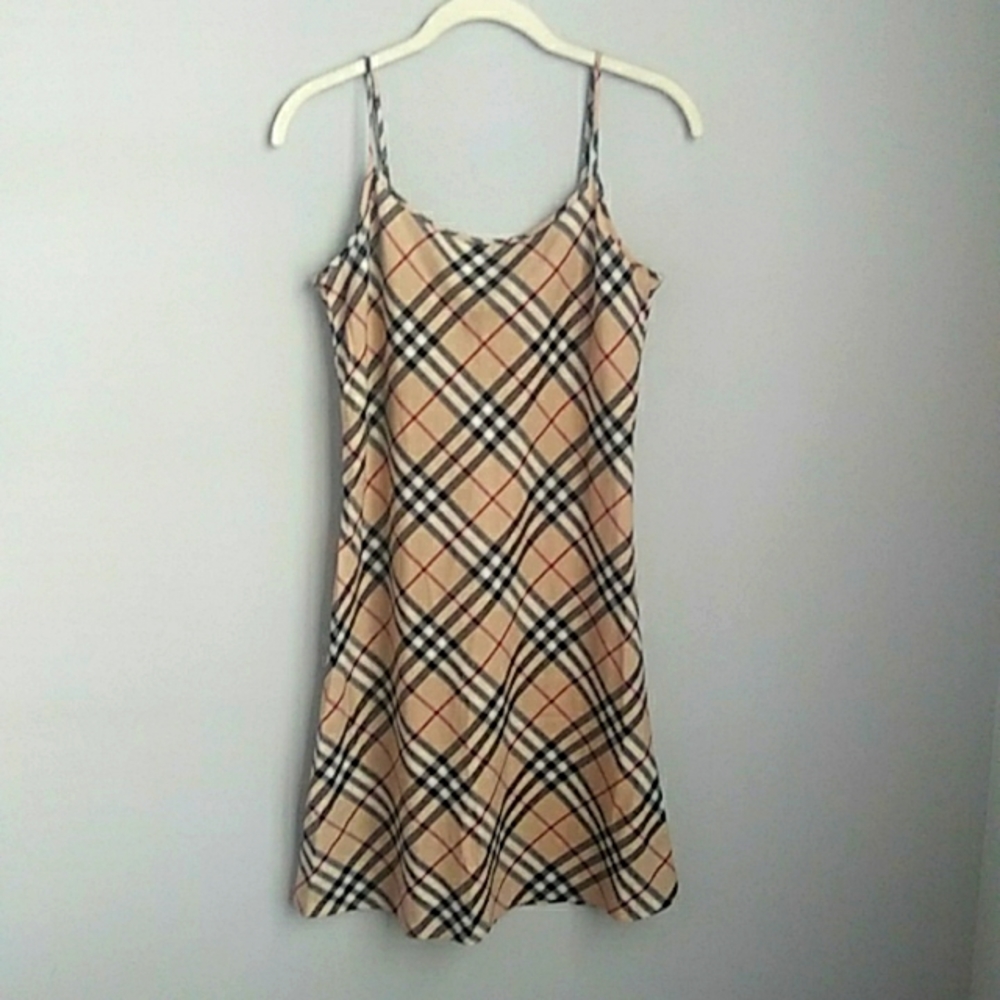 BURBERRY NOVA CHECK SLIP DRESS SIZE SMALL